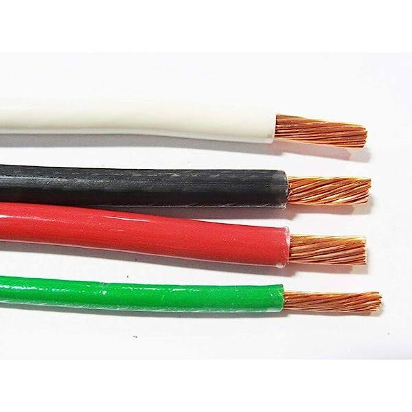 for 30' ea THHN Thwn 6 AWG Gauge Black White Red + 8 AWG Green Stranded Copper Wire Electrical Wire & Cable