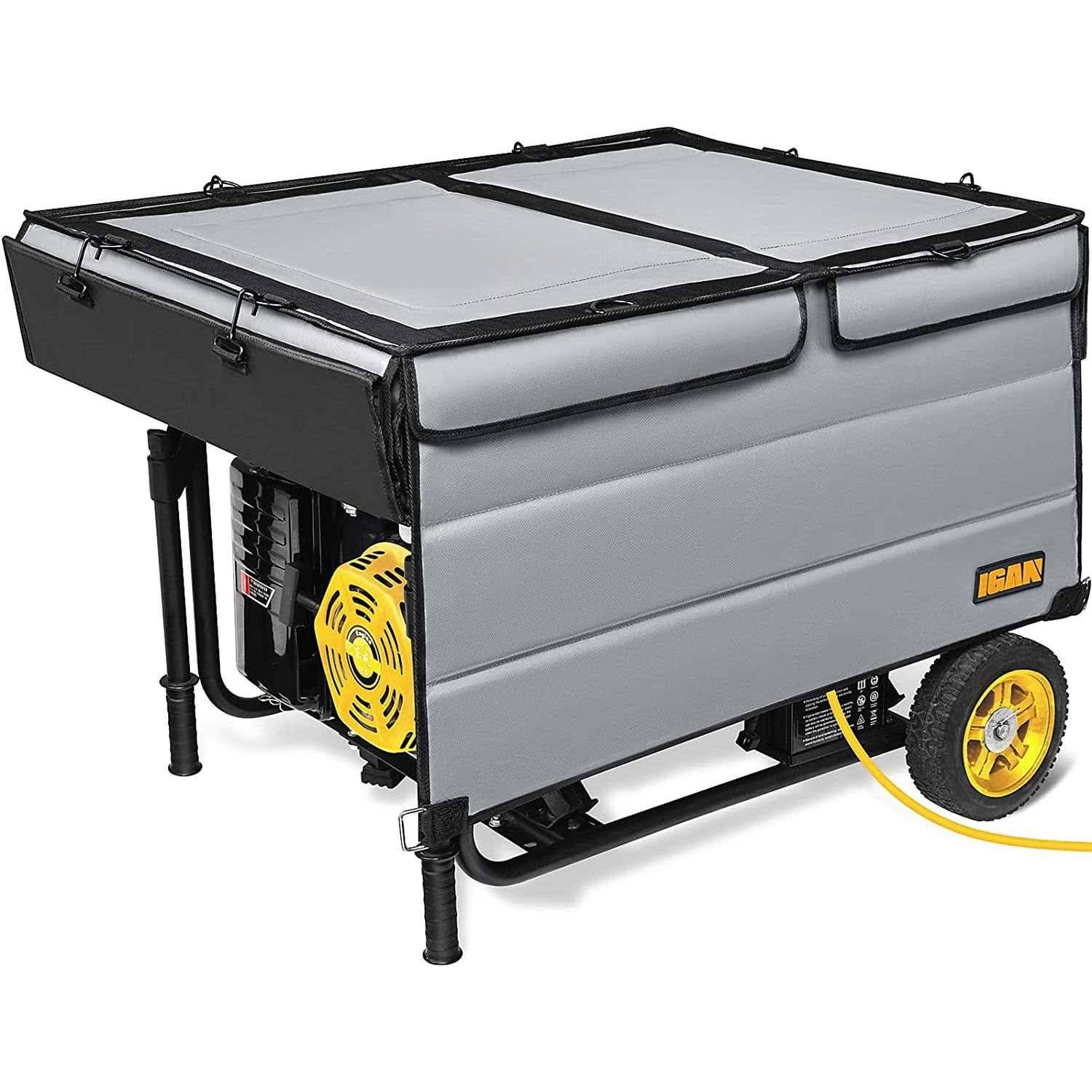Igan Generator Covers While Running 100% Waterproof Generator Tent Ultra Heavy Duty Tarpaulin Portable Generator Enclosure All-Weather Generator