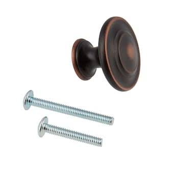 Allen + Roth 1.3-in Aged Bronze Round Transitional Cabinet Knob