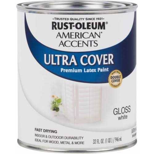 Rust-Oleum American Accents Ultra Cover Quart, Gloss White Paint