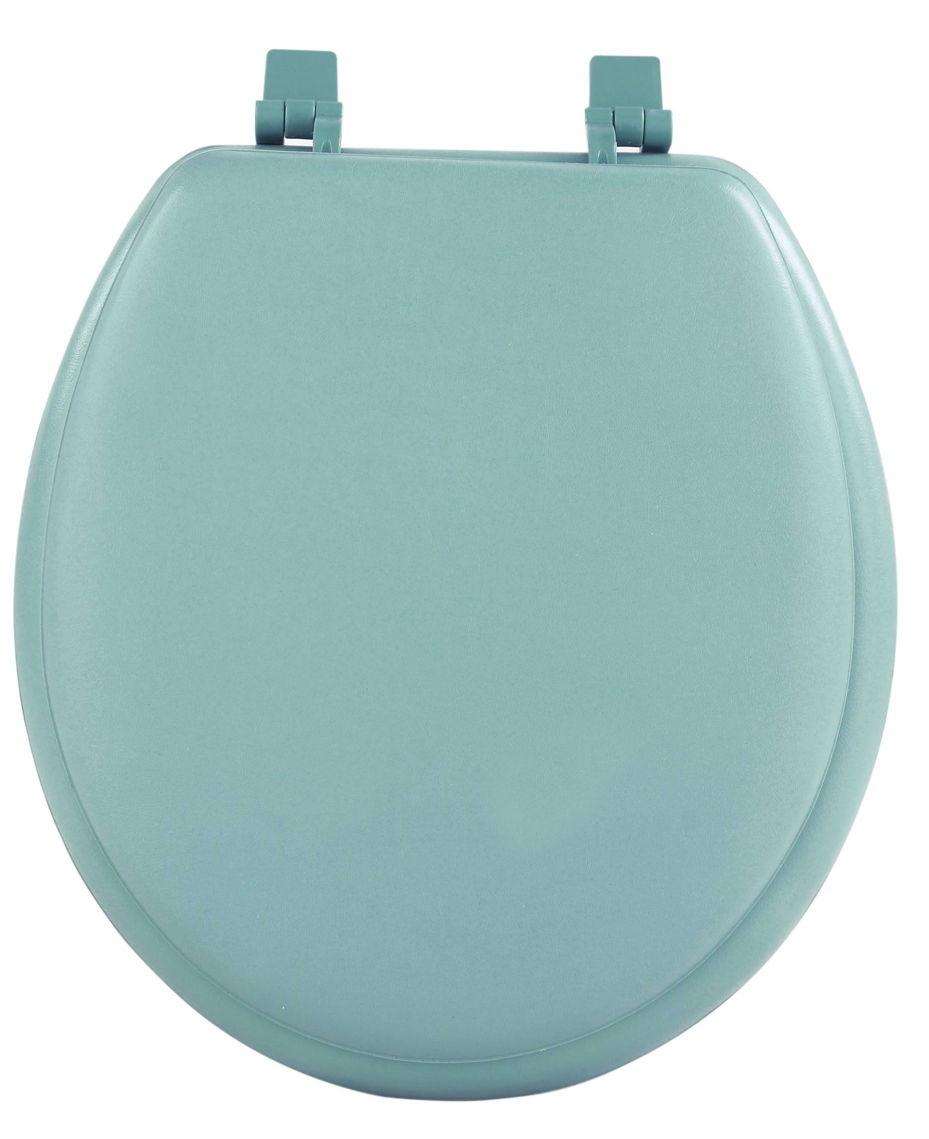 Achim Fantasia 17 Inch Soft Standard Vinyl Toilet Seat, Light Green