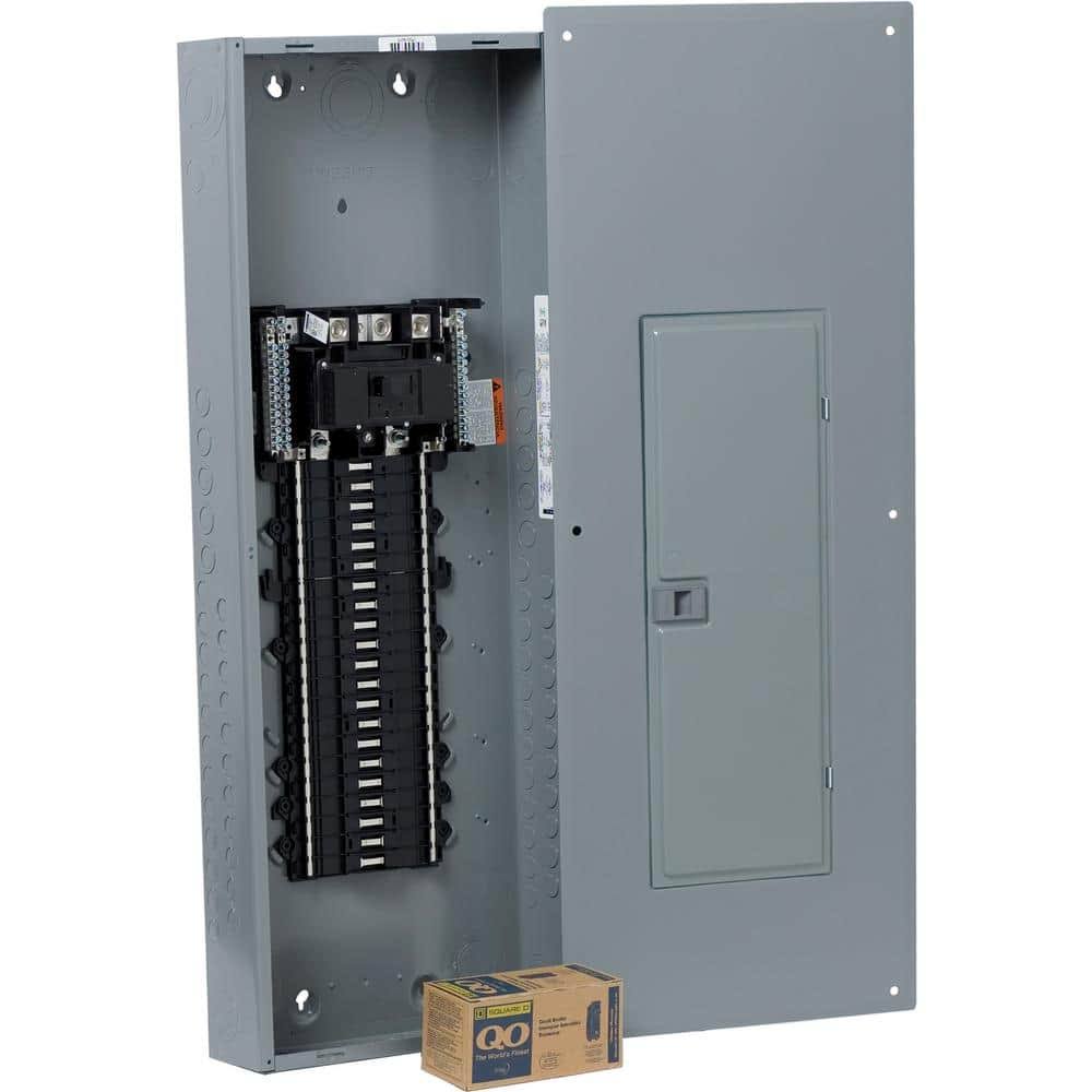 Square D QO 200 Amp 42-Space 42-Circuit Indoor Main Breaker Plug-On Neutral Load Center with Cover- Value Pack QO42M200PCVP