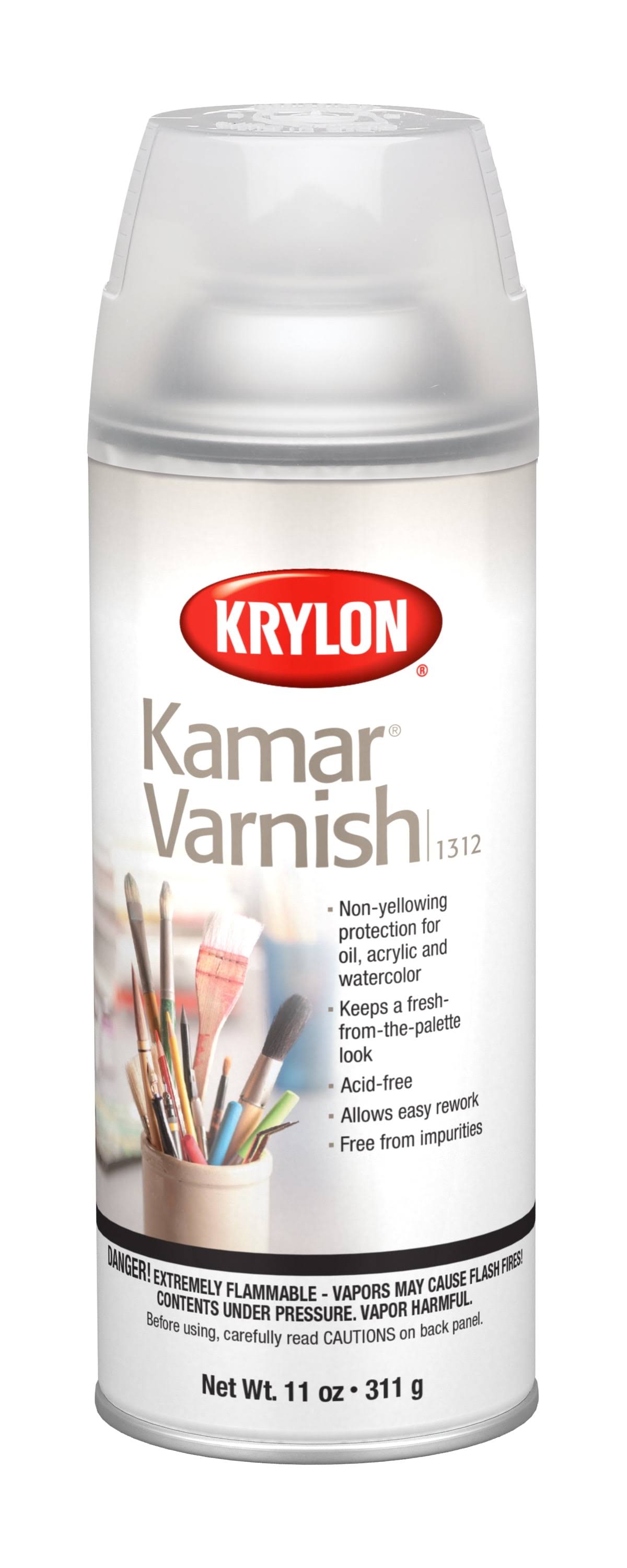 Krylon Kamar Spray Varnish- 11 oz.