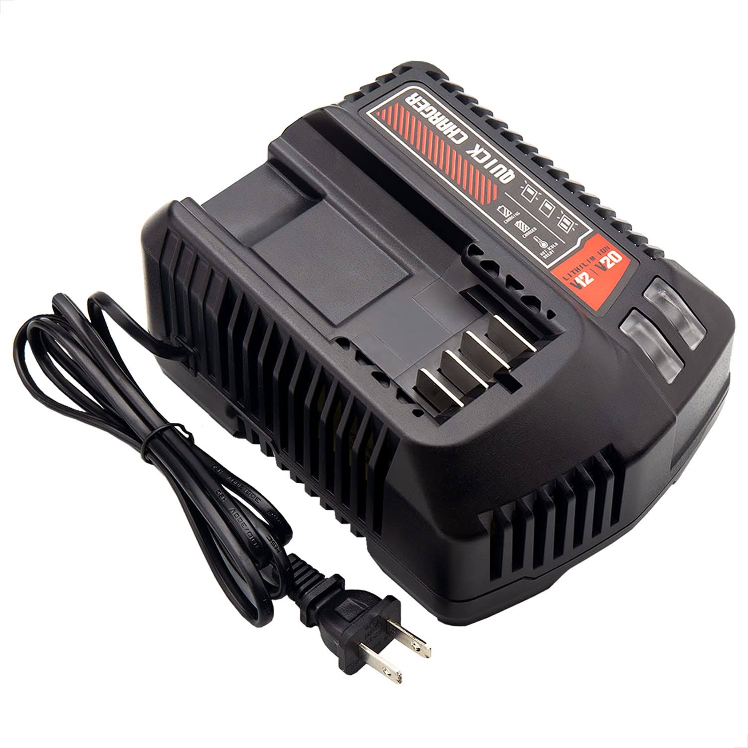 Tueddur Replacement for Craftsman 12V 20V Max Lithium Compact Batteries CMCB104 Charger,Compatible with Craftsman 20V Lithium Battery Cmcb101 Cmcb204