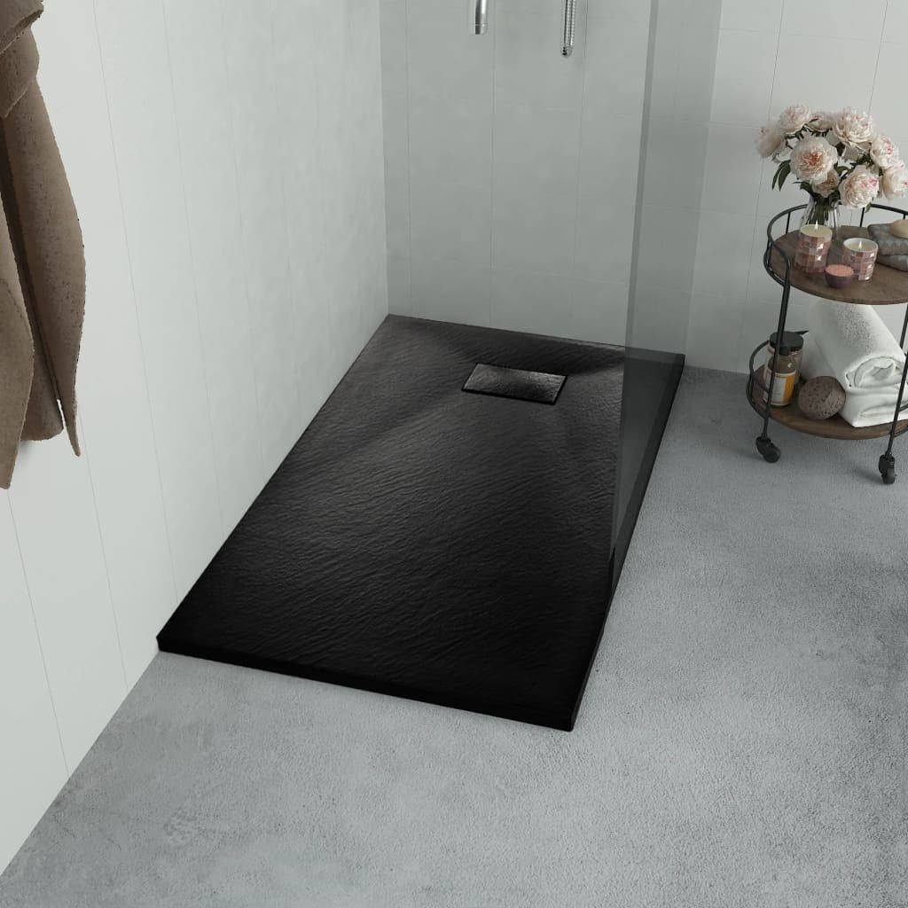 vidaXL Shower Base Tray SMC Black 39.4