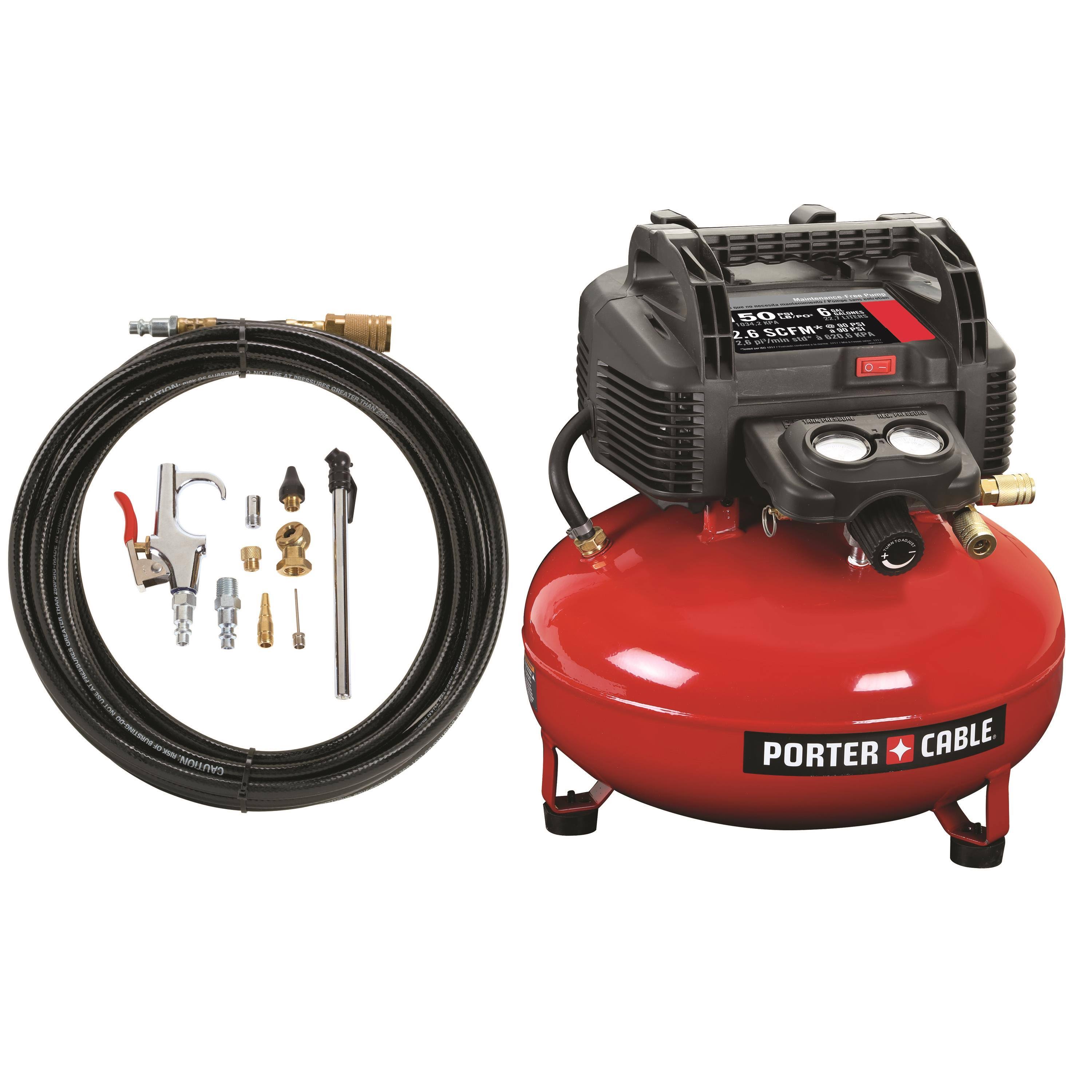 Porter-cable C2002WK Oil-Free Pancake Compressor with 13-piece Accessory Kit