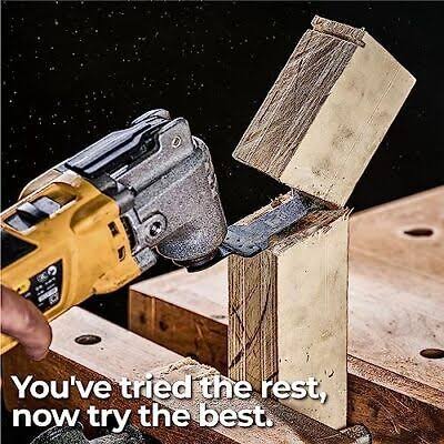 toolant Titanium Oscillating Saw Blades, 12pcs Multitool Blades Kit for Cutting Hard Material, Metal Nails, Wood, Plastic, etc. Extra Long and Widen