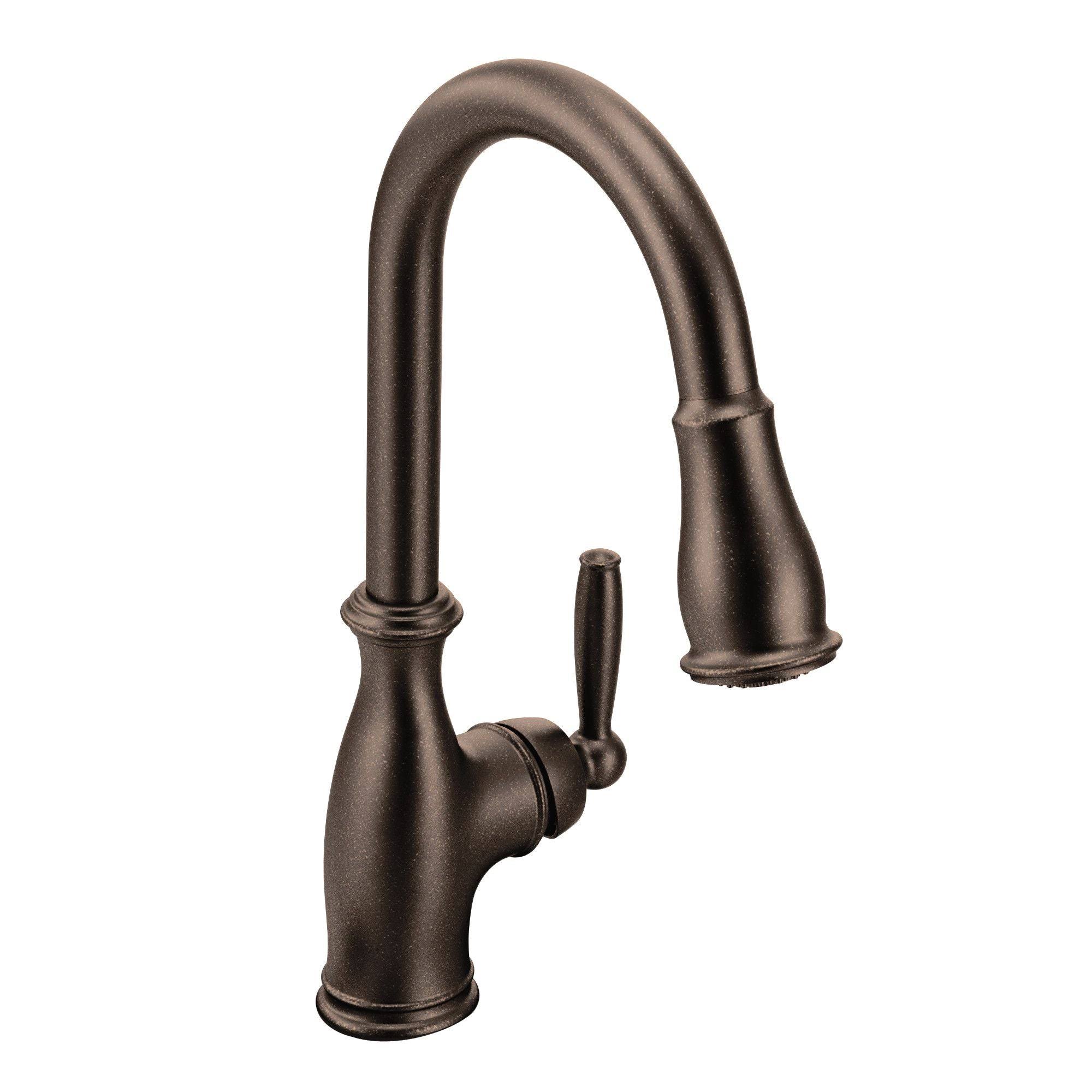 Moen 7185SRS Brantford Spot Resist Stainless One-Handle Pulldown Kitchen Faucet