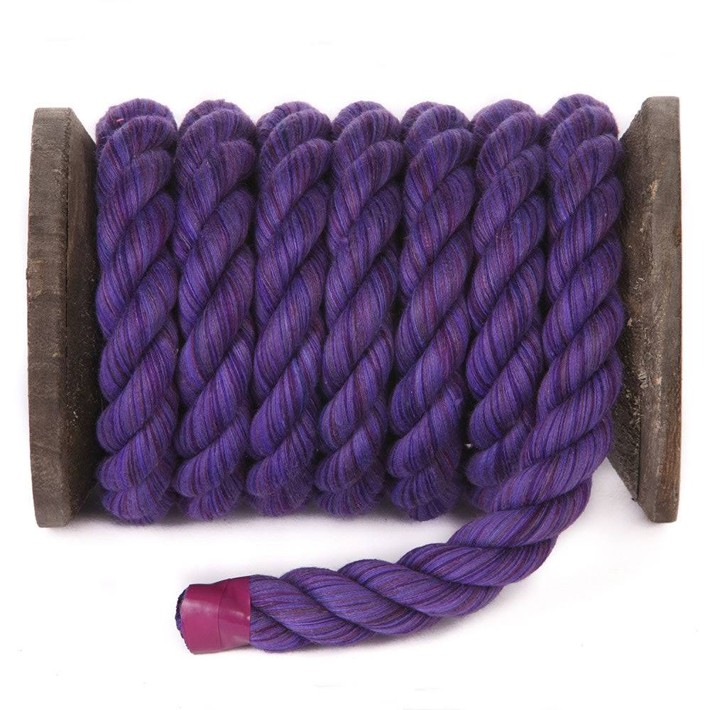 Ravenox Purple Twisted Cotton Rope | Soft Cordage at Low Prices Purple / 1/2-Inch x 50-Feet