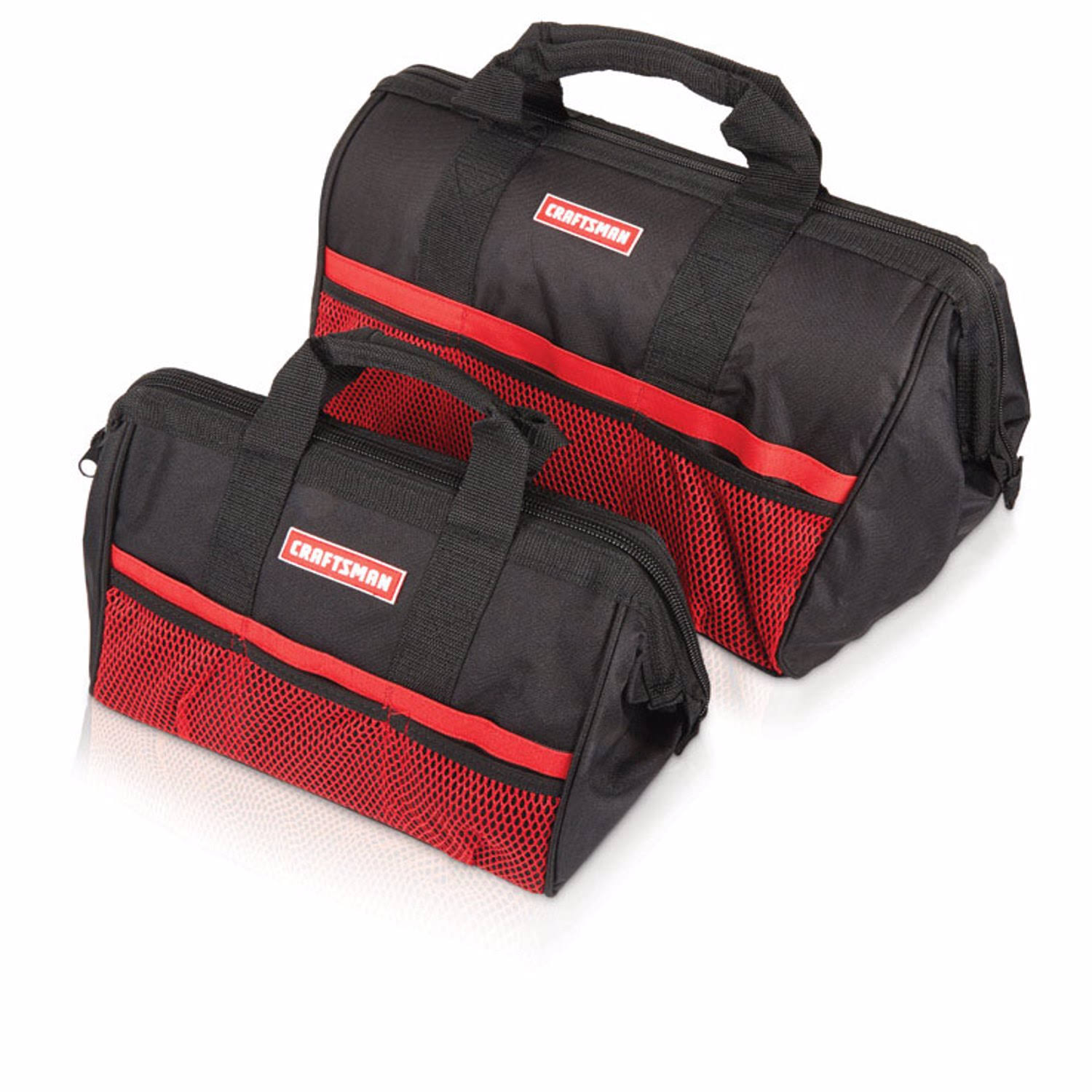 Craftsman CMST513518 Tool Bag Set, Ballistic Nylon, Black/Red