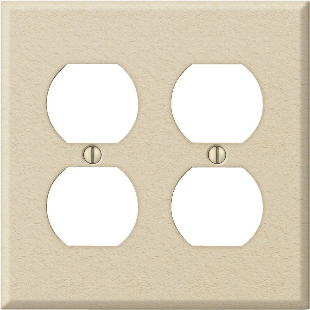 Amerelle 163DDB Century Aged Bronze Steel- 1 Duplex Outlet Wallplate