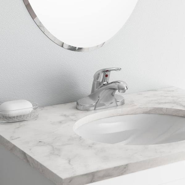 Delta B510LF-PPU-ECO 4 in. Centerset Single-Handle Bathroom Faucet in Chrome