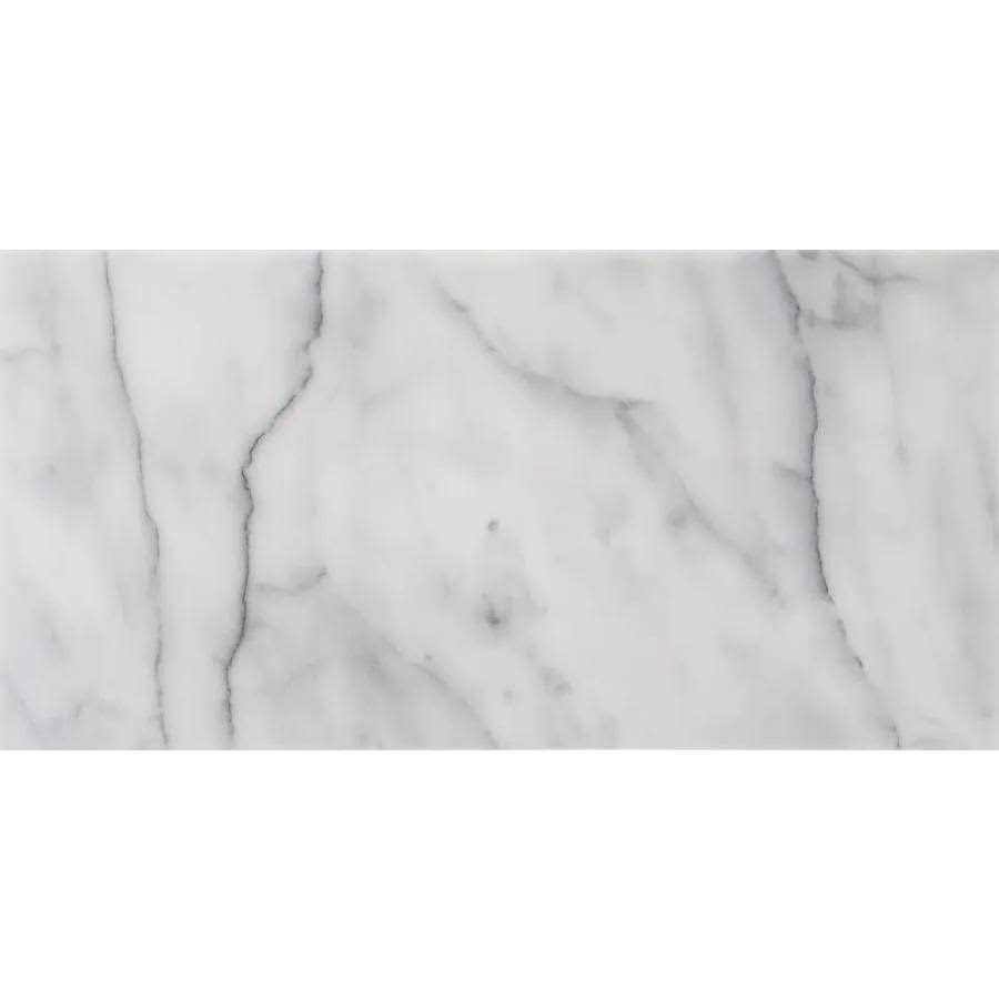 Satori Bianco Glacier 12-in x 24-in Polished Natural Stone Marble Floor and Wall Tile