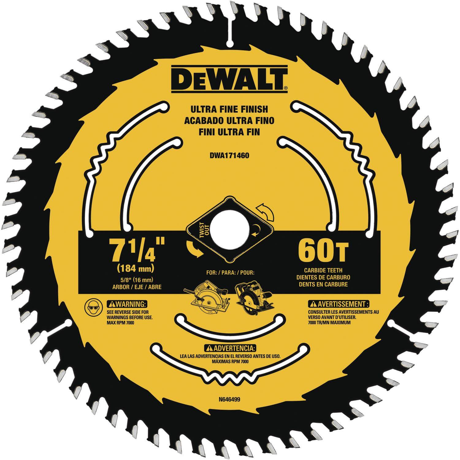 DeWalt DWA171460B10 7-1/4