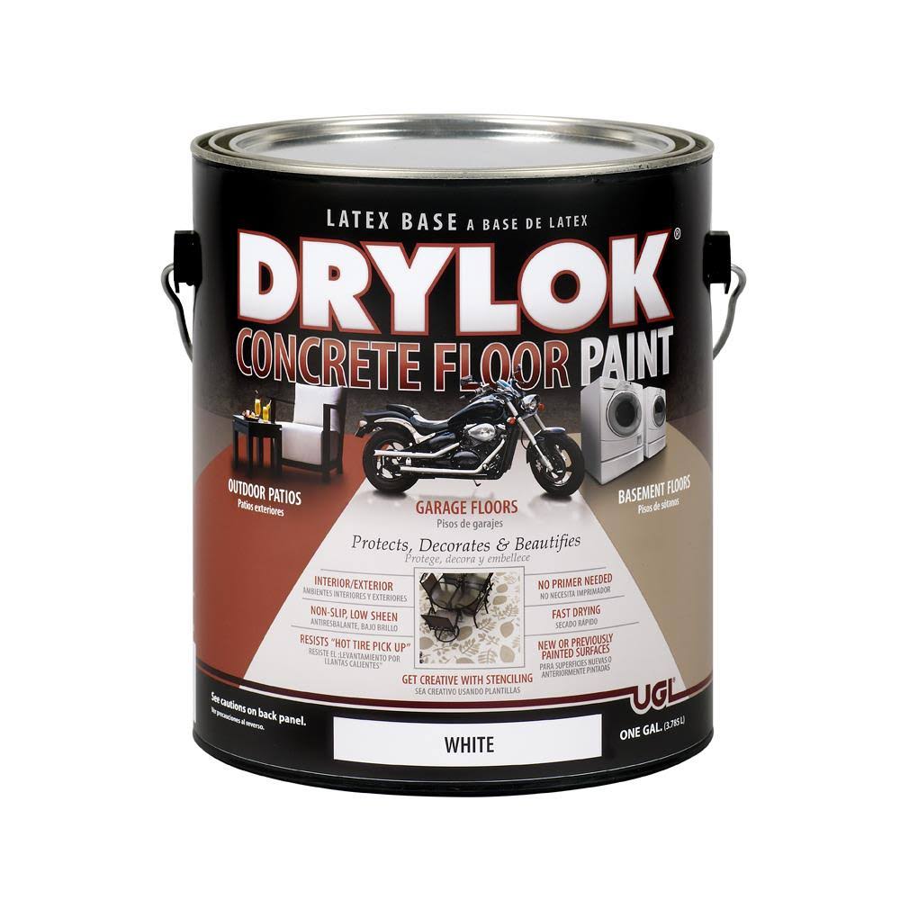 Drylok 21213 Concrete Floor Paint White 1 Gal