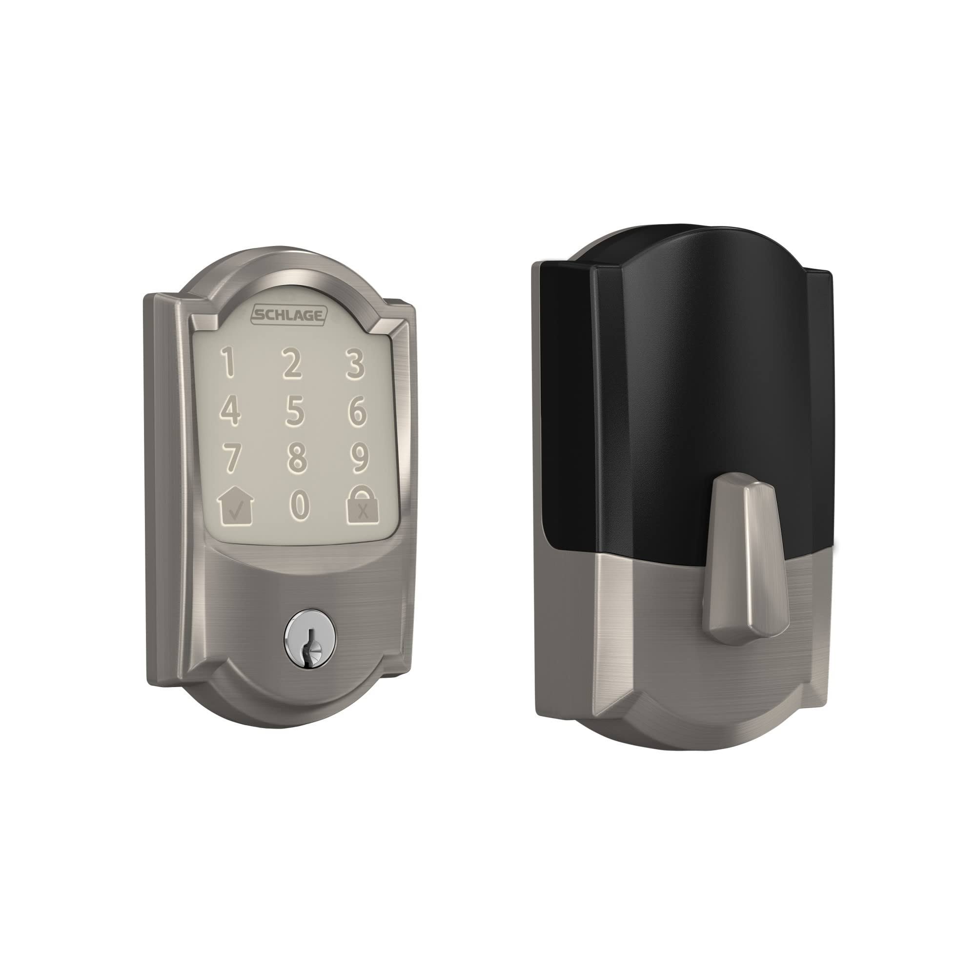 Schlage Encode BE489WB Cam 619 Smart WiFi Deadbolt Satin Nickel
