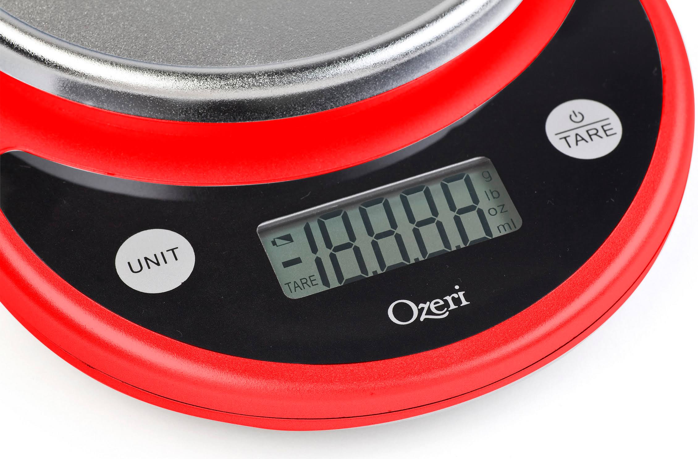 Ozeri Pronto Digital Multifunction Kitchen and Food Scale, Red