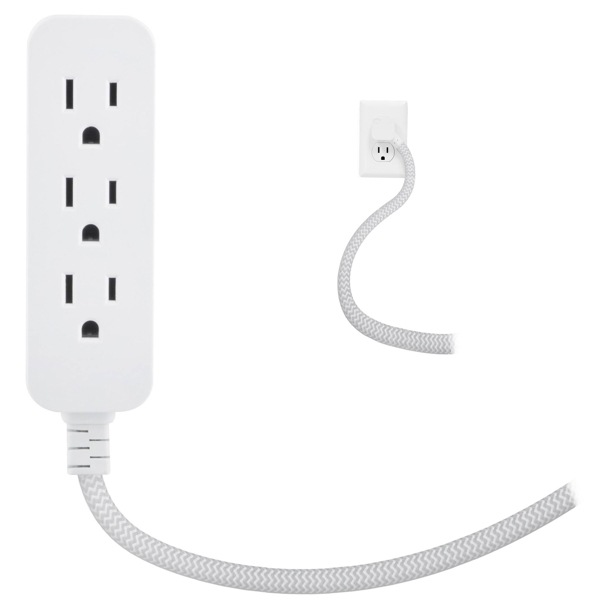 Cordinate 37592 3-Outlet Grounded Surge Protector, 10 ft