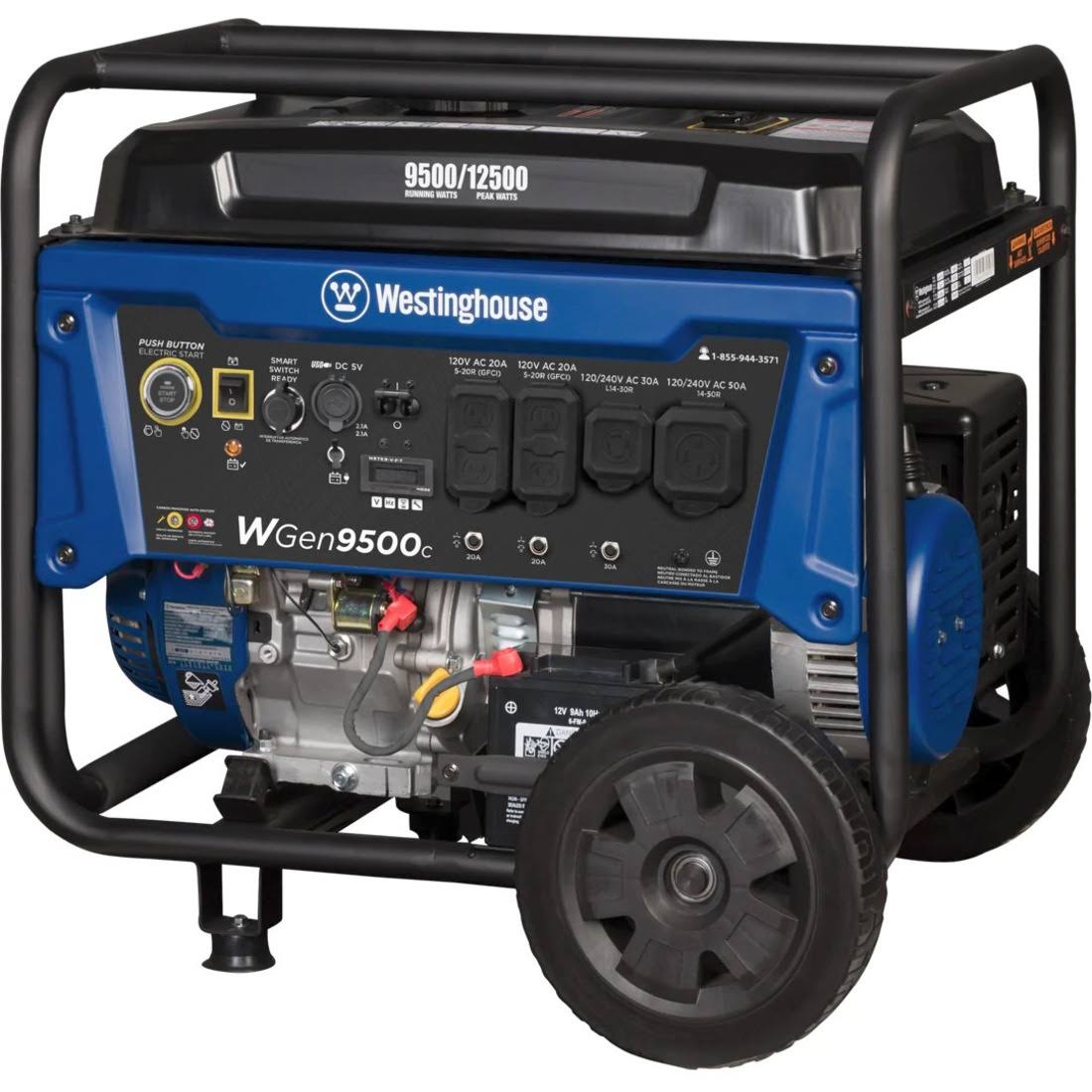 Westinghouse 12,500W Remote Electric Start Portable GAS Generator with Co Sensor