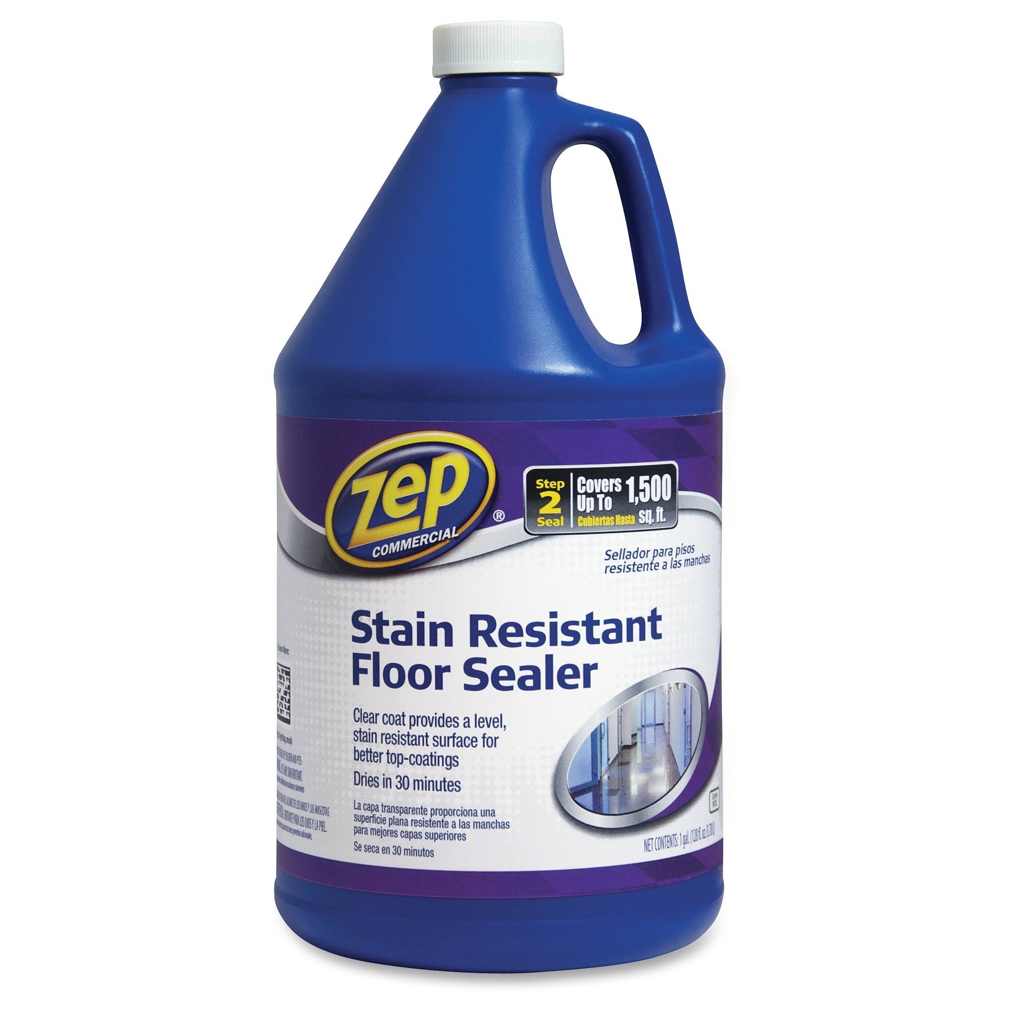 Zep Commercial Stain Resistant Floor Sealer, Professional Strength- 128 fl oz