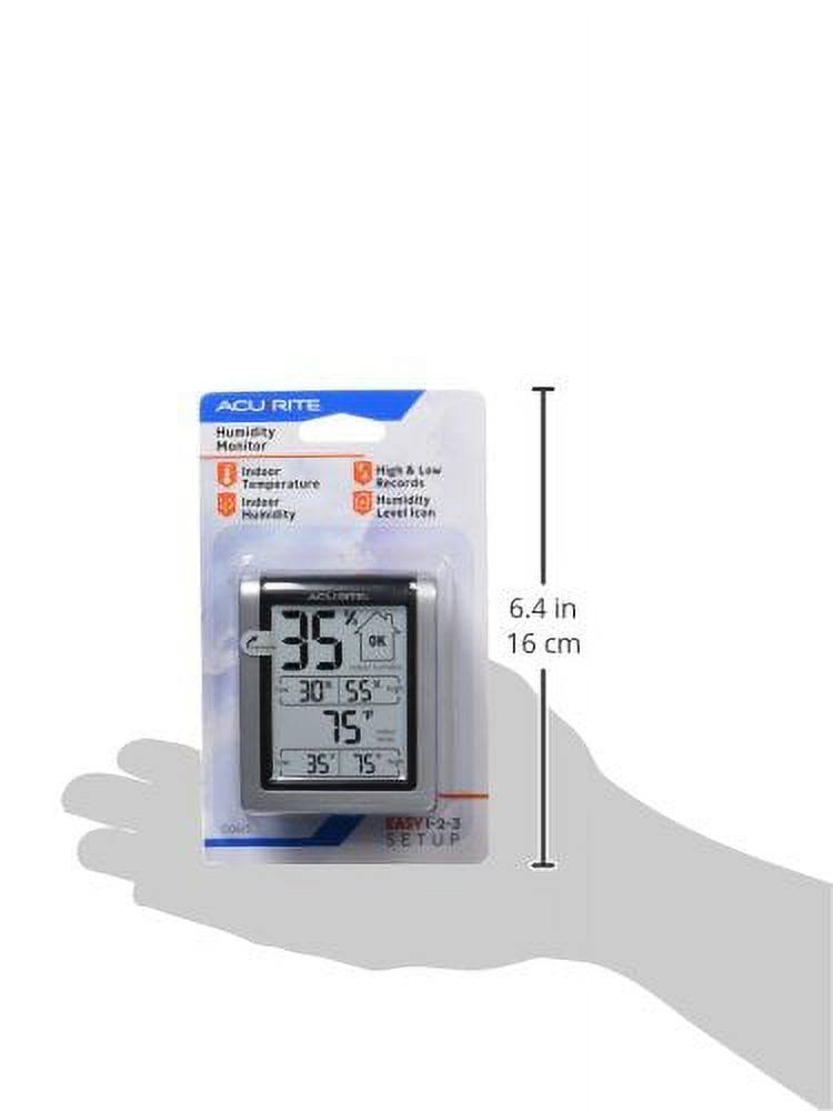Acurite 00613 Humidity Monitor with Indoor Thermometer, Digital Hygrometer