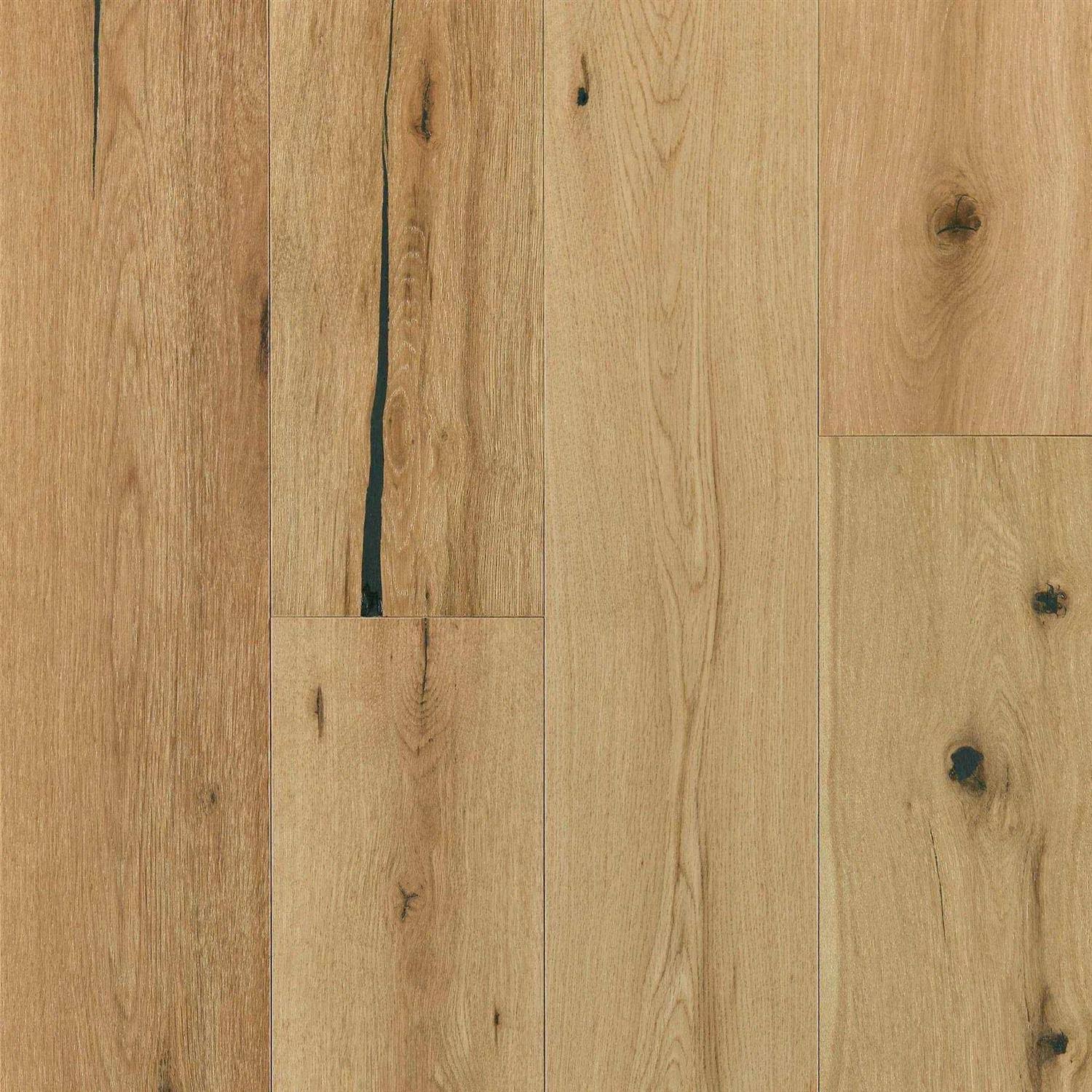 Bruce America's Best Choice Golden Natural White Oak 6-1/2-in W x 3/8-in T x Varying Length Wirebrushed Engineered Hardwood Flooring (32.11-sq ft)