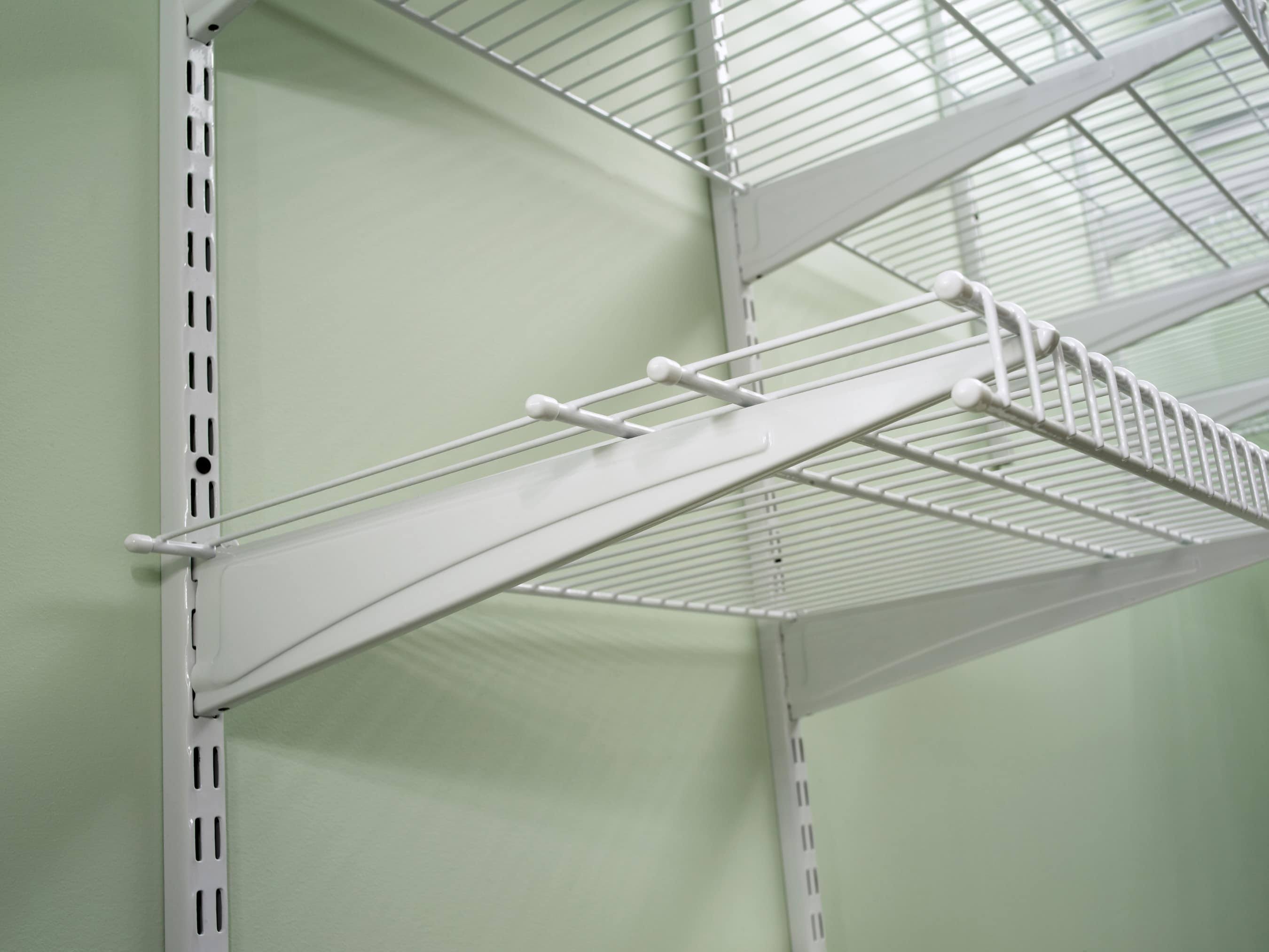 ClosetMaid White Shelf Track Bracket, White, 12