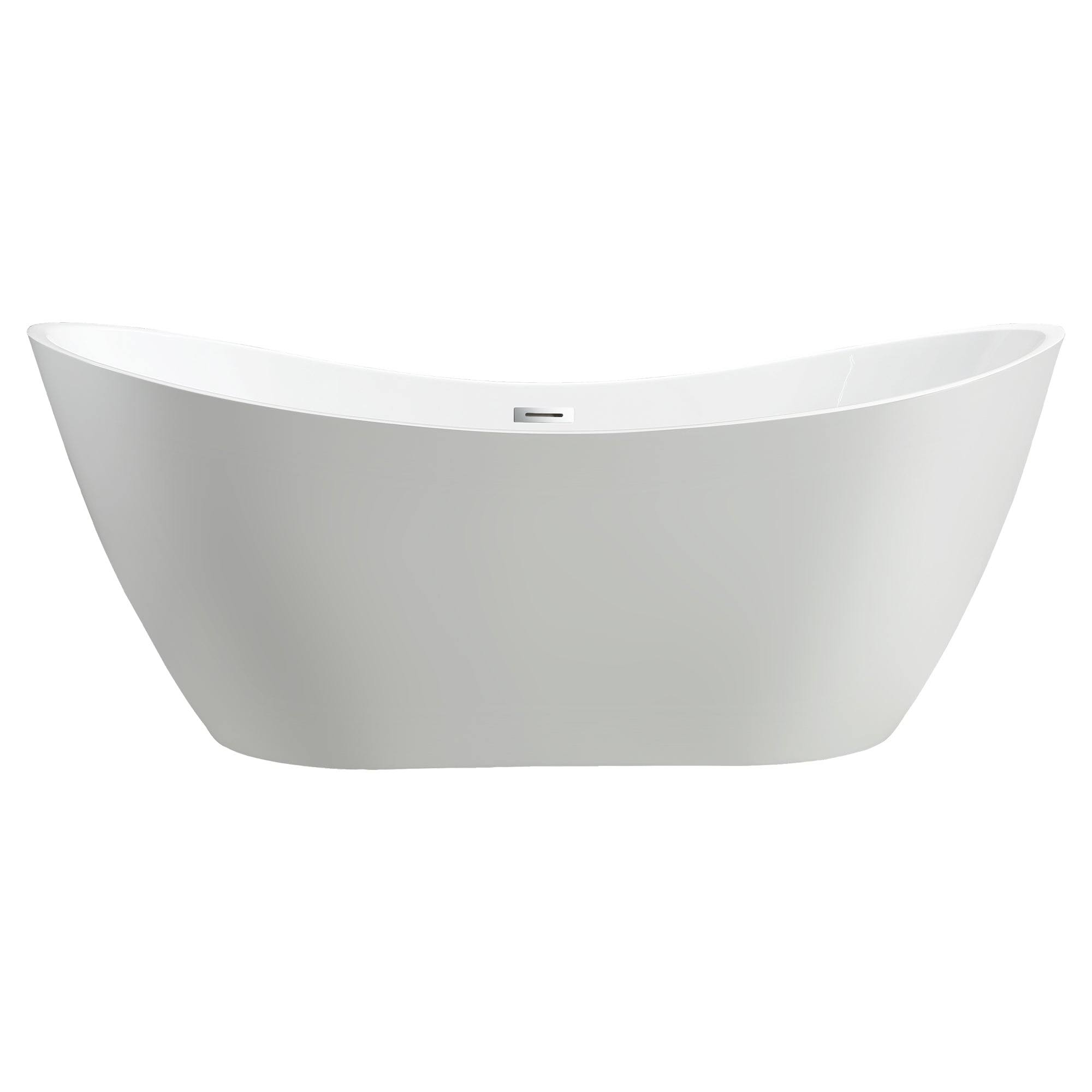 Vanity Art VA6517 Freestanding White Acrylic Bathtub