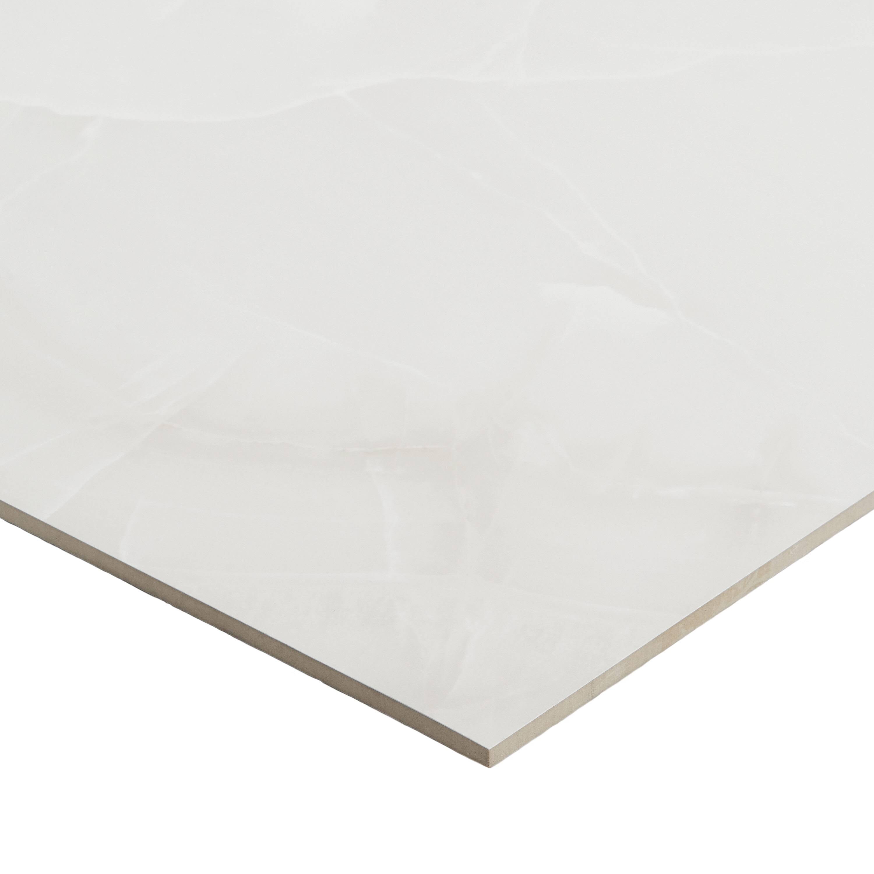 Ivy Hill Tile Saroshi Onyx Bianco 23.62 in. x 47.24 in. Polished Porcelain Floor and Wall Tile (15.5 Sq. ft./Case)