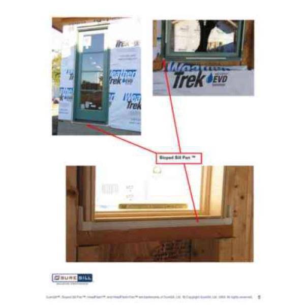 SureSill 4-9/16 in. x 78 in. White PVC Sloped Sill Pan for Door and Window Installation and Flashing (Complete Pack)