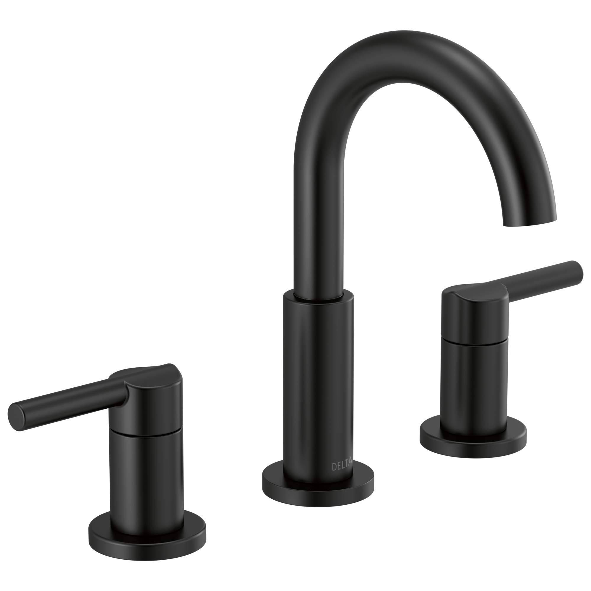 Delta Nicoli Two Handle Widespread Bathroom Faucet 35749LF Matte Black