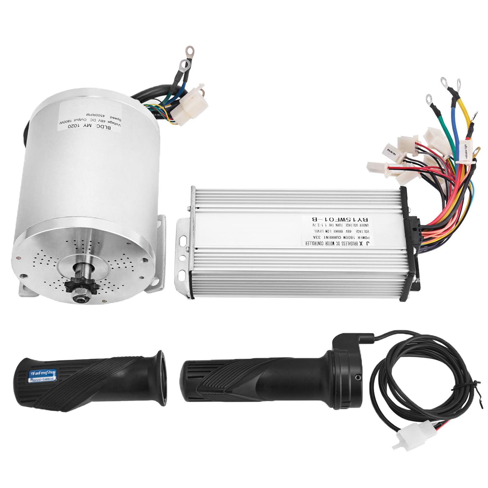 VEVOR 48V 1800W Electric Motor Brushless Speed Controller Scooter Throttle Twist Grips