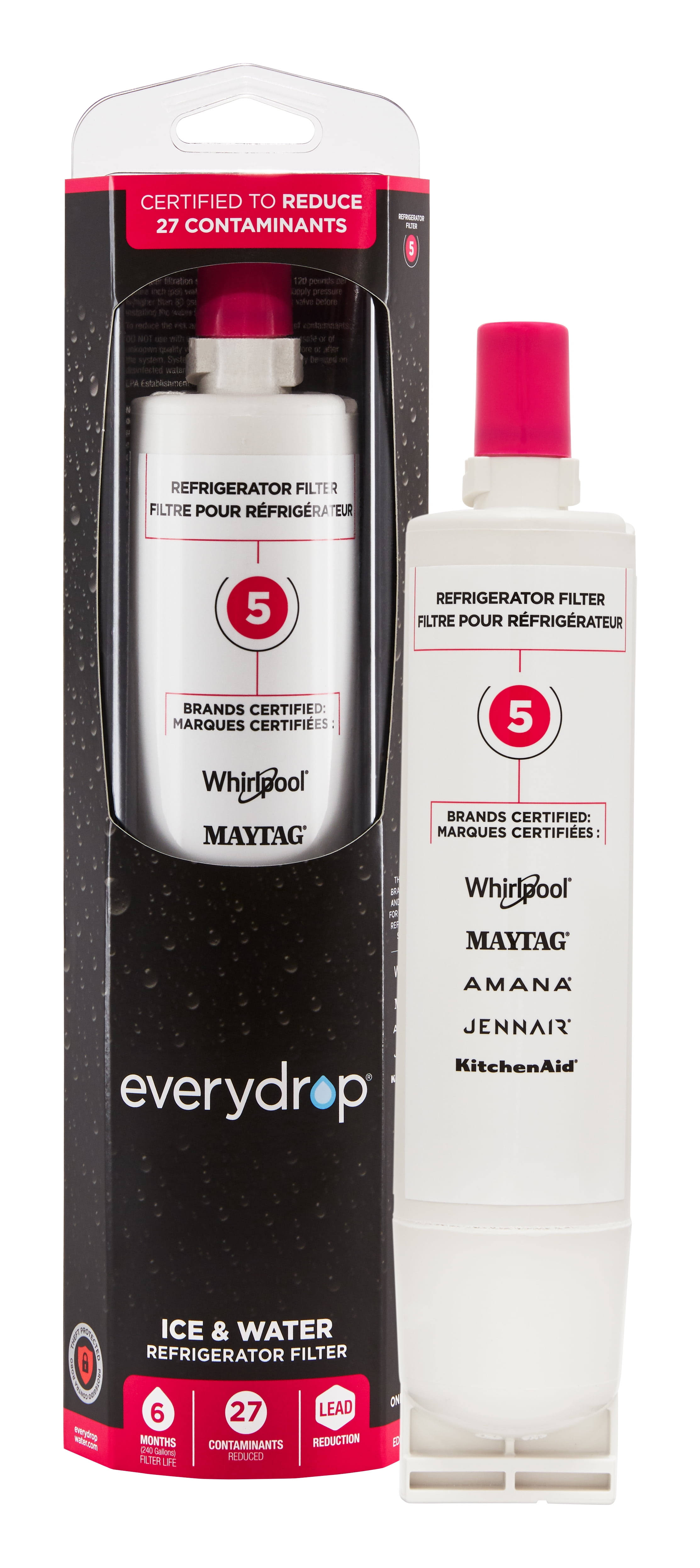 Whirlpool EDR5RXD1 EveryDrop Refrigerator Water Filter 5