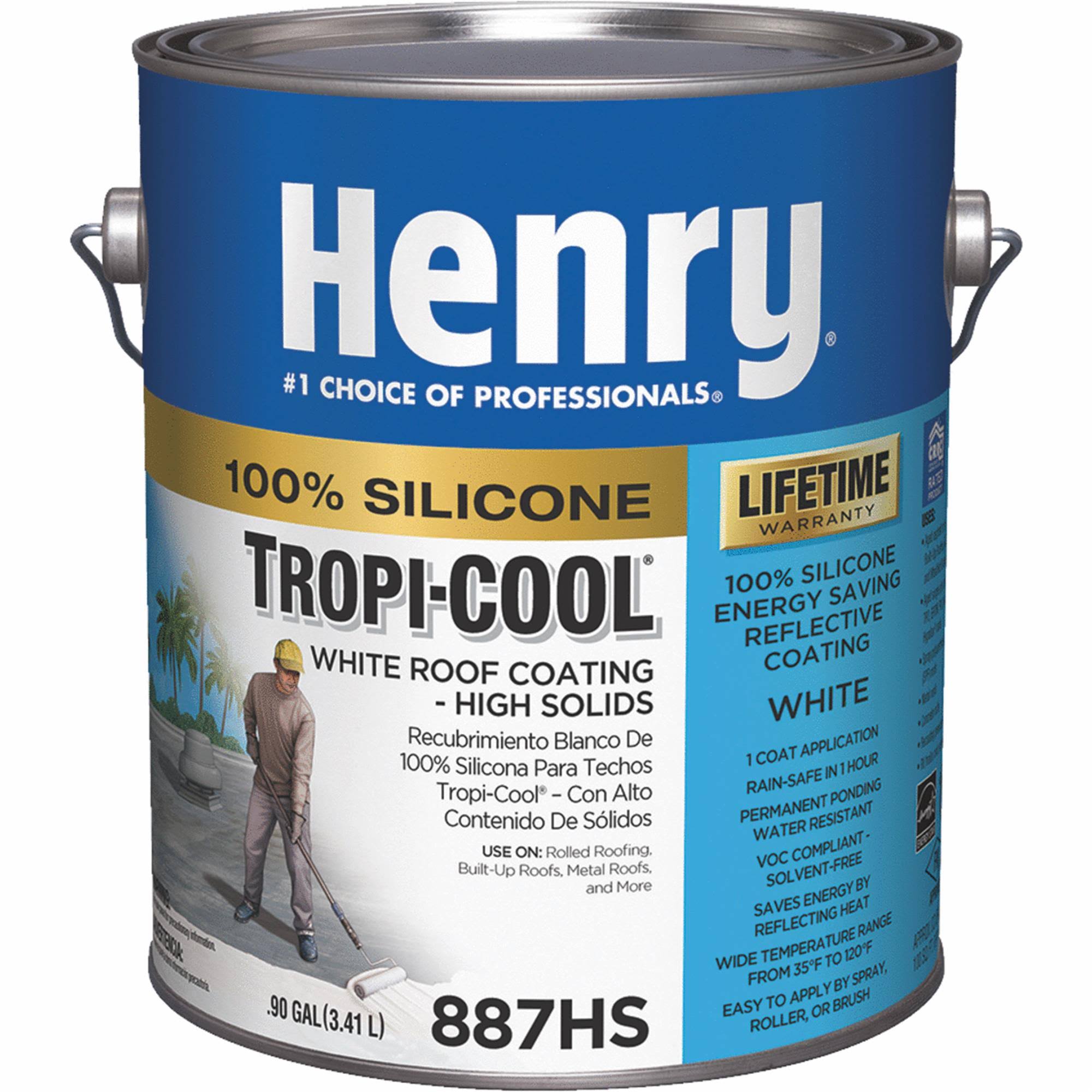 Henry HE887HS042 Tropi-Cool Roof Coating White