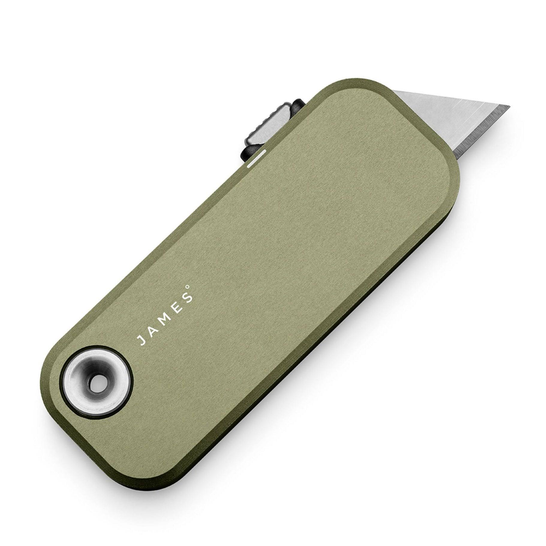 The James Brand Palmer Knife OD Green/Black/Aluminum, Straight