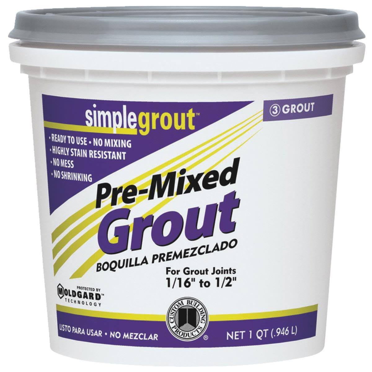 Custom Building Qt. Haystack Pre-Mixed Grou- 0.946 L bucket