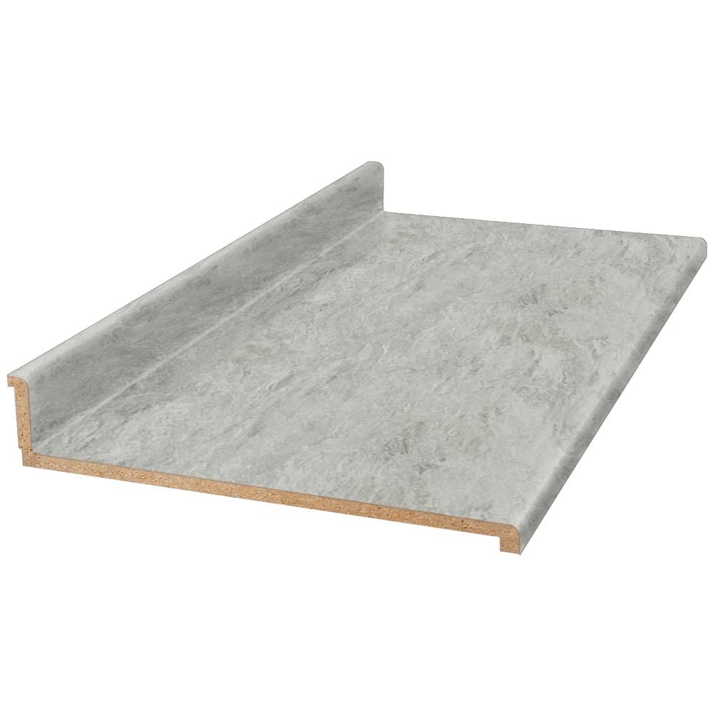 VT Dimensions 48-in x 25-in x 4.5-in White Bardiglio 9306-58 Straight Laminate Countertop with Integrated Backsplash in Gray | 011372010499306-58