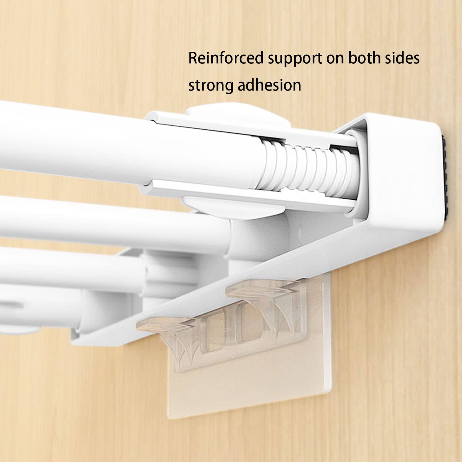 Ourart 24 Pieces Adhesive Shelf Bracket, Double Row Reinforced Design Shelf Support Pegs for Shelves Kitchen Cabinet Book Closet