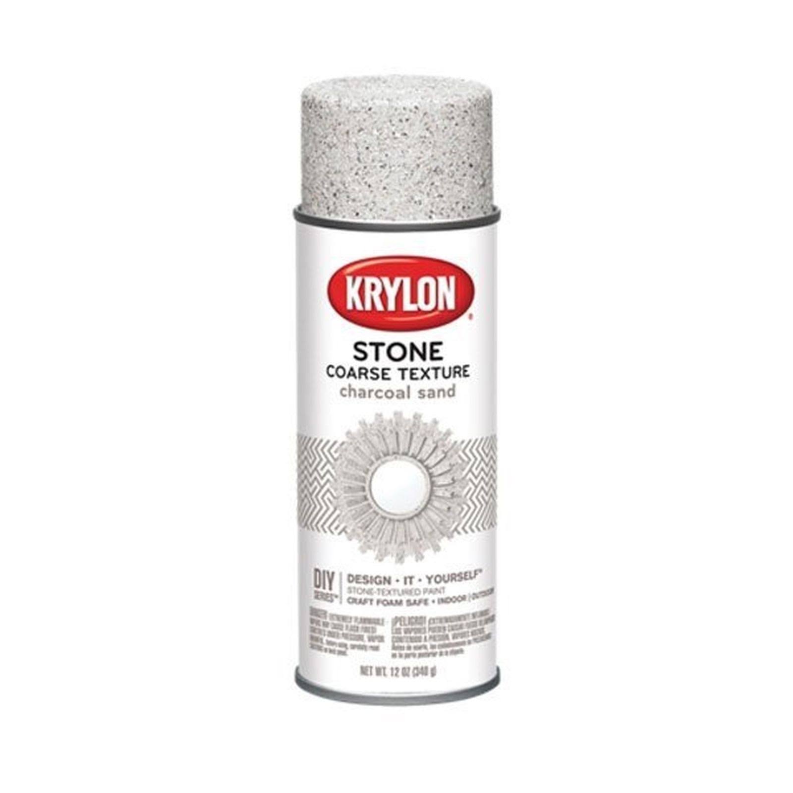 Krylon Coarse Stone Aerosol Spray 12oz Charcoal Sand