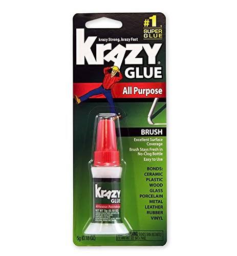 Krazy Glue KG92548R Instant 0 18-Ounce All Purpose Brush Pack of 6