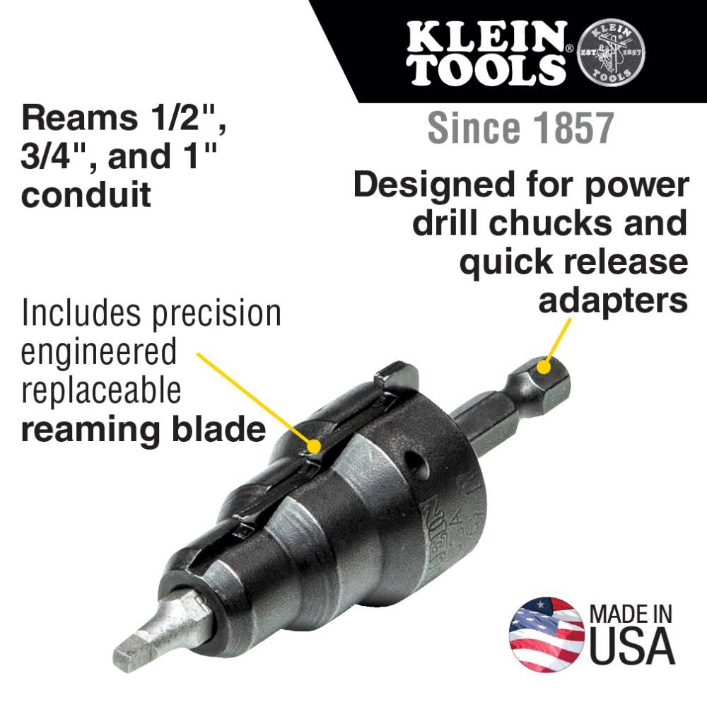 Klein Tools 85091- Power Conduit Reamer