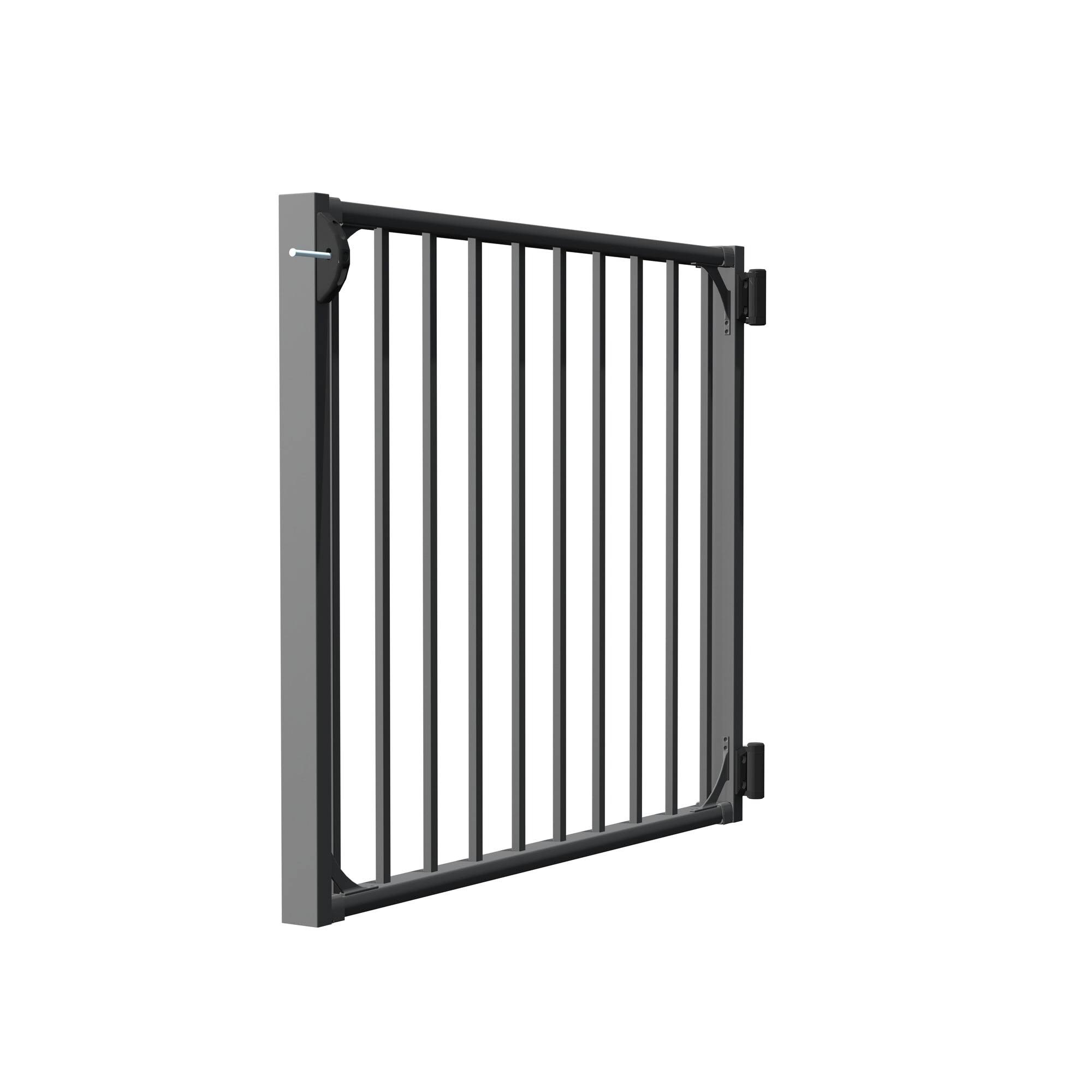 Deckorators 36 in. Textured Black Aluminum Rapid Rail Gate Kit 477675