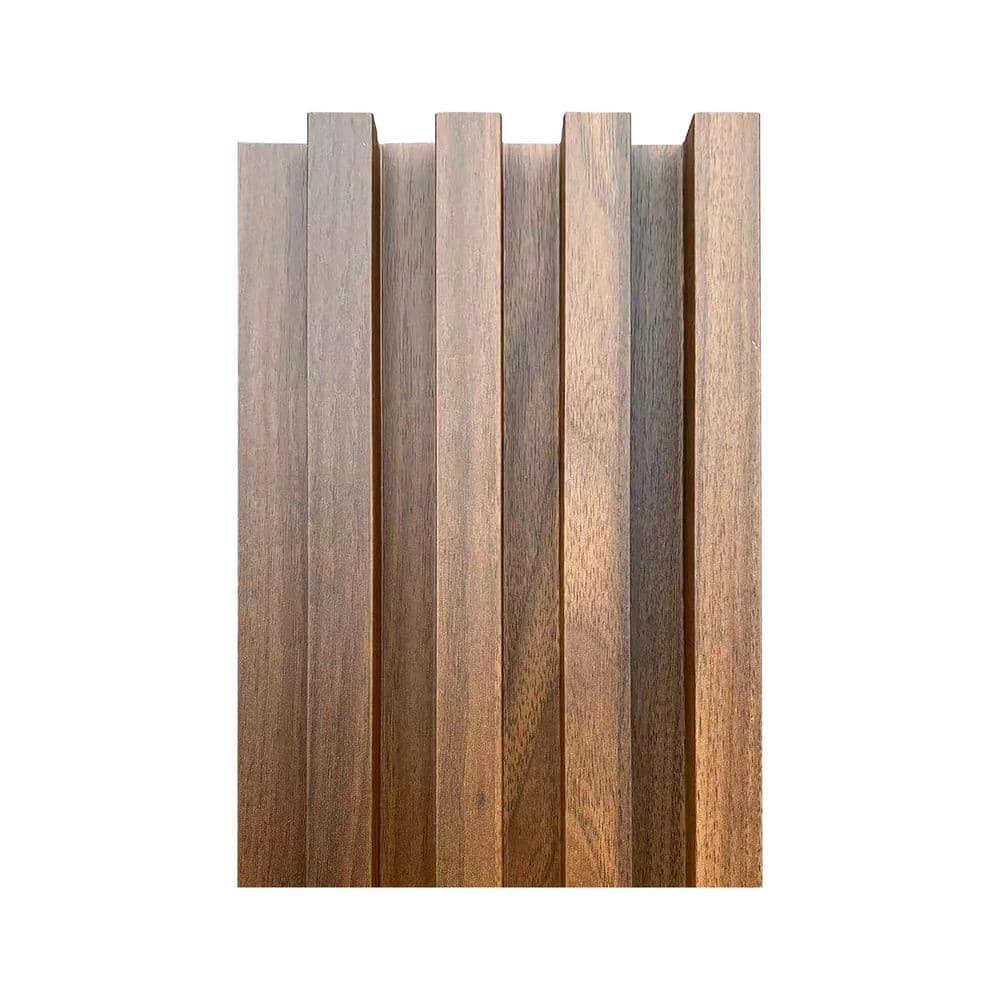 Ejoy 93 in. x 6 in x 0.8 in. Wood Solid Wall Cladding Siding Board in Oak Brown Color (Set of 3-Piece)