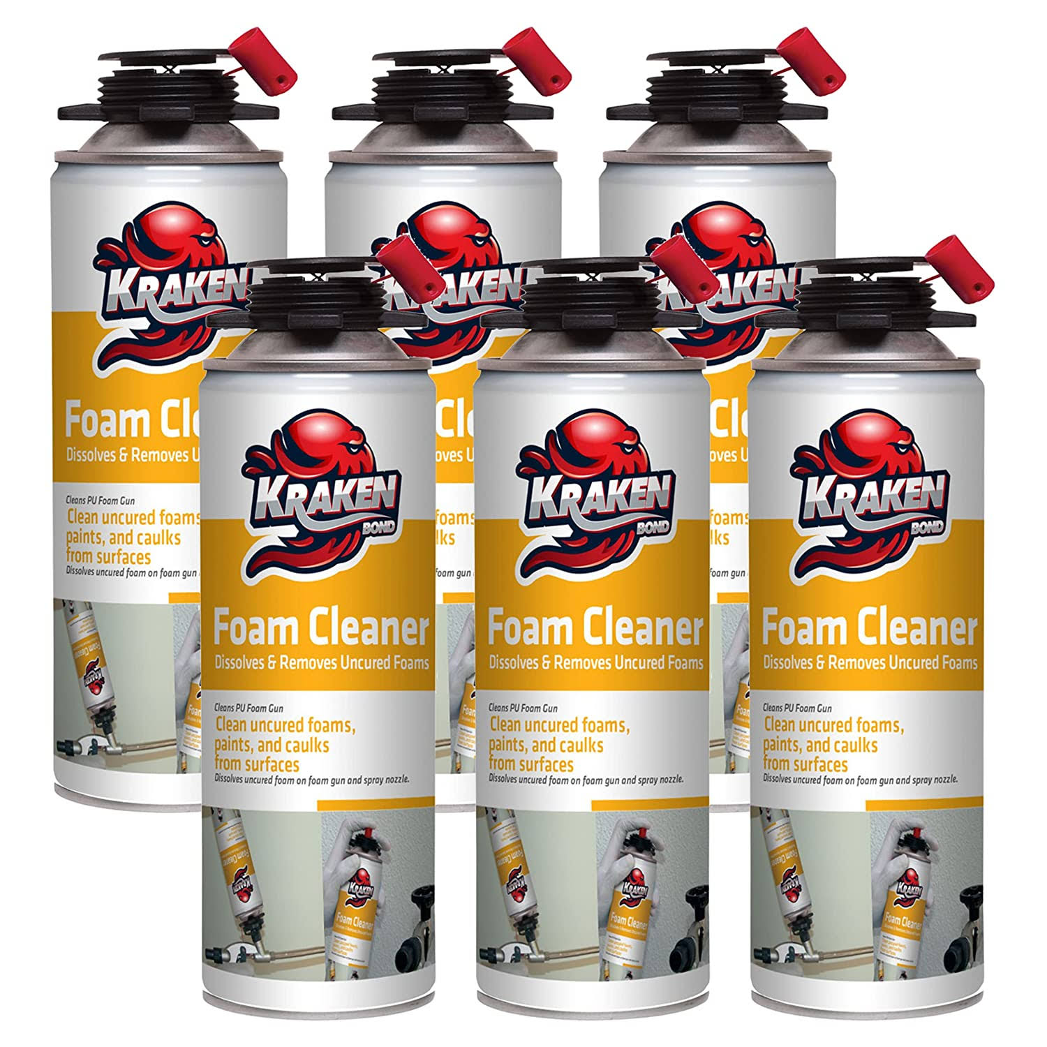 Fastcoat Insulation Spray Foam Pack of 6 Can- Cleaner- Spray Gun