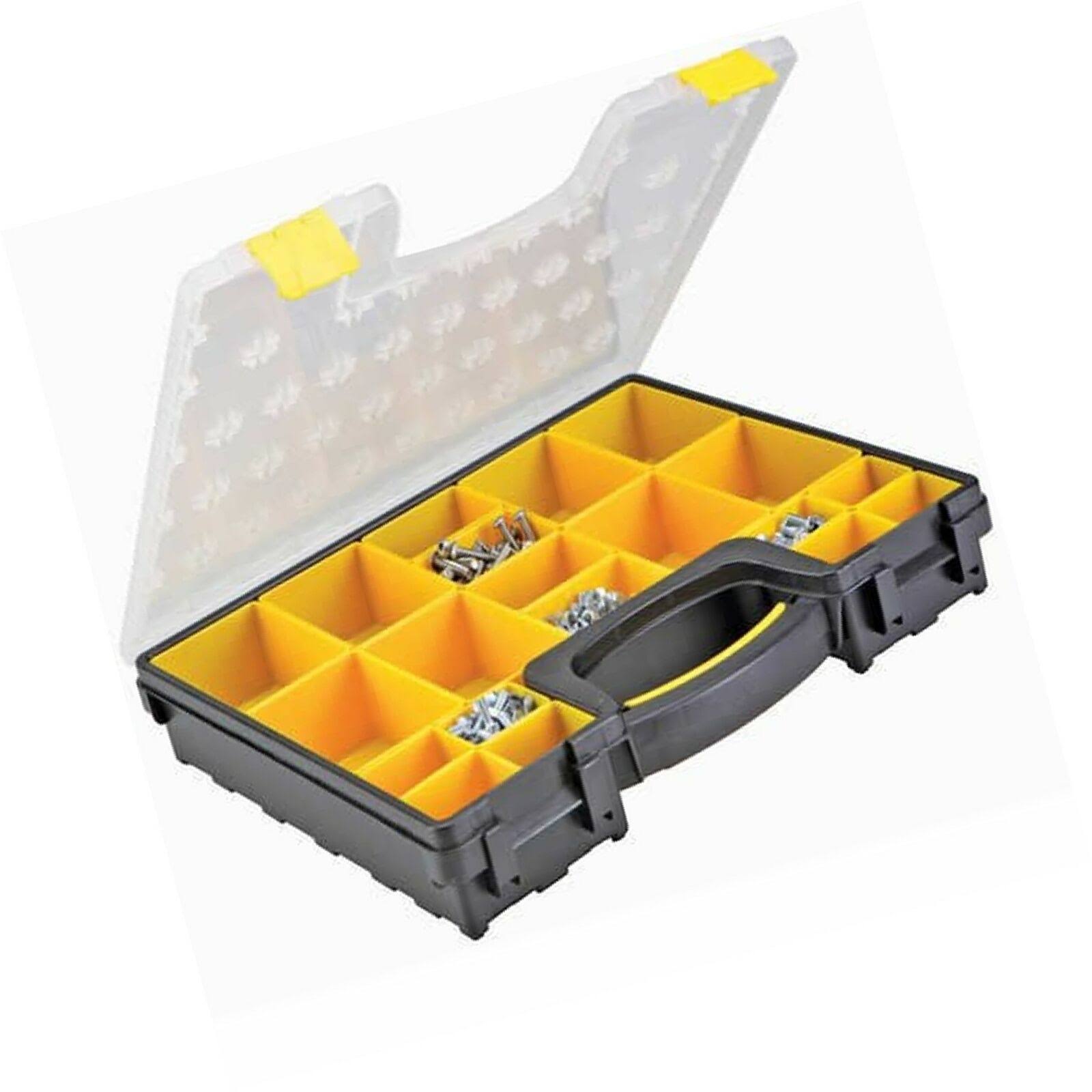 Heavy Duty 20 Bin Portable Parts Nuts Bolts Etc Storage Organizer Case with Built-in Carrying Handle