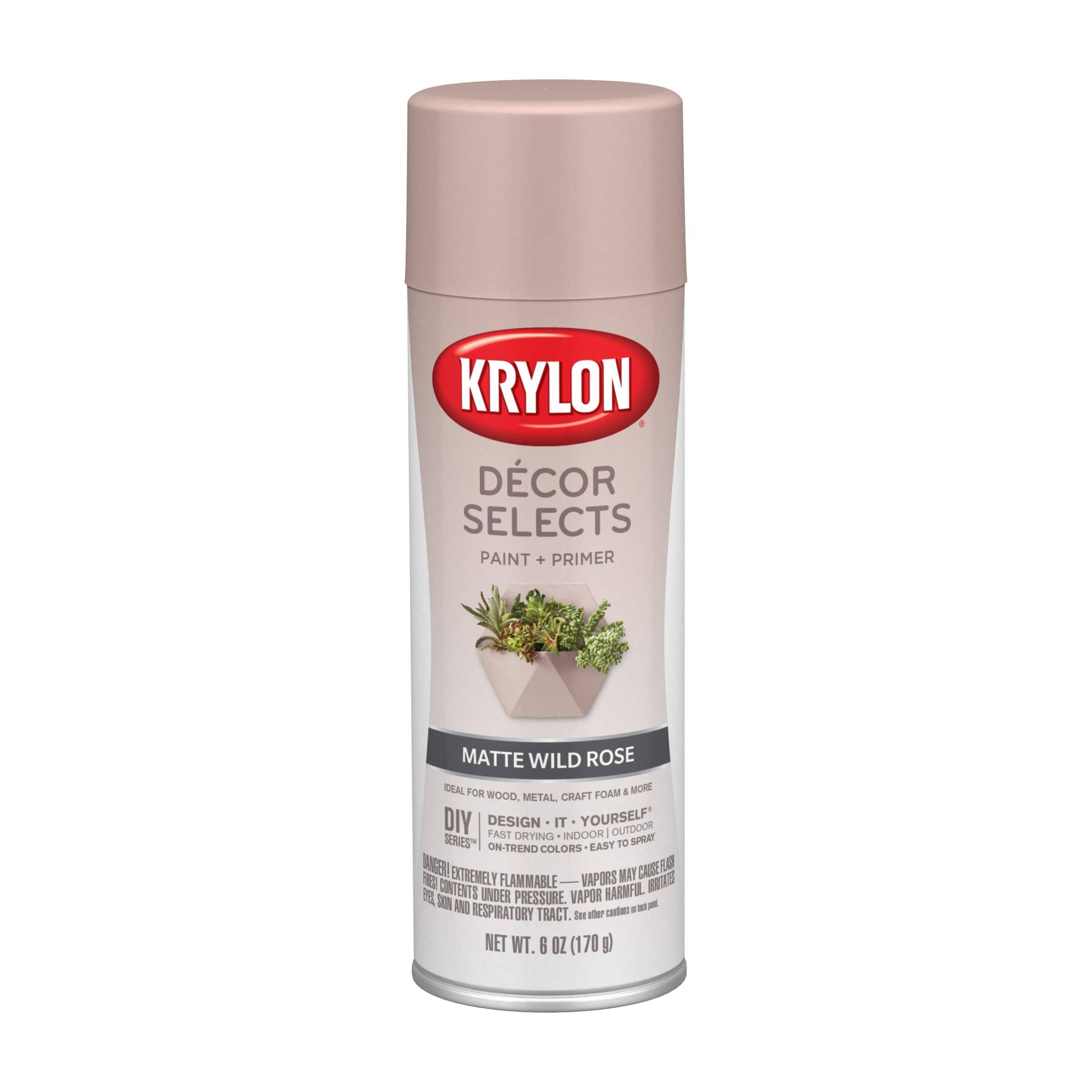 Krylon Decor SELECTS Paint & Primer- Matte- Wild Rose 6 oz.