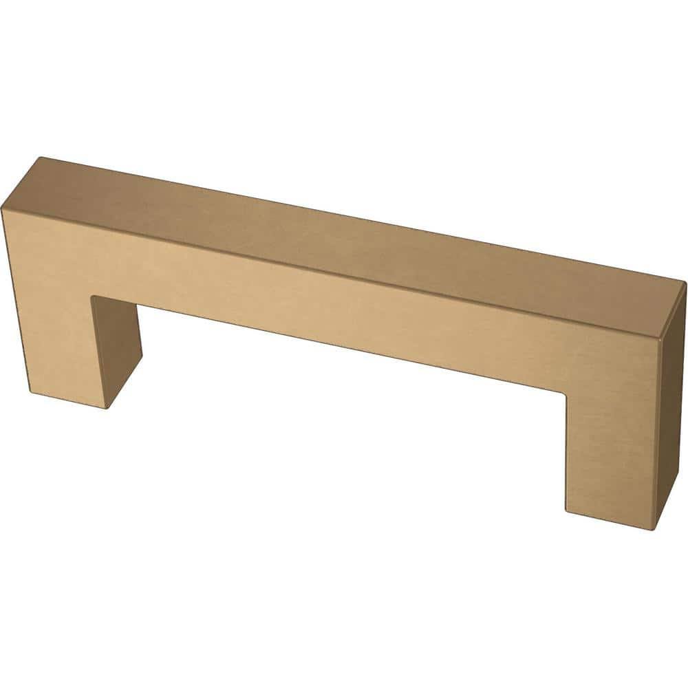 Liberty Modern Square 3 in. (76 mm) Champagne Bronze Cabinet Drawer Pull Bar with Open Back Design