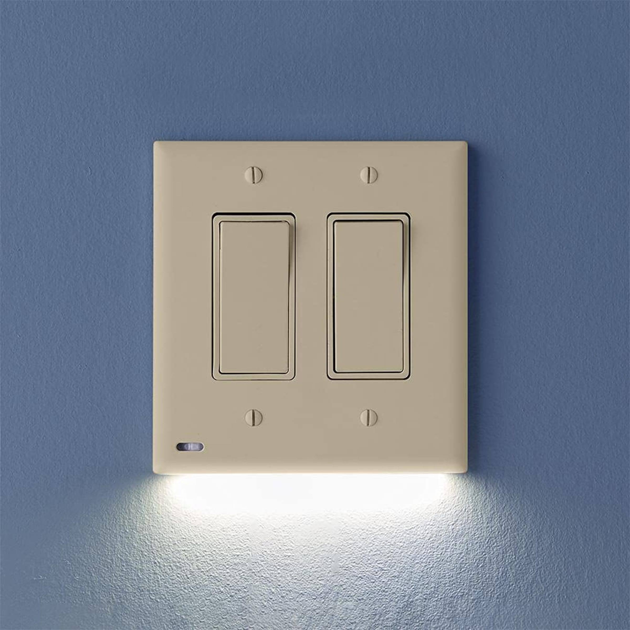 SwitchLight for Double Gang Switches Rocker / Ivory / 1 Pack