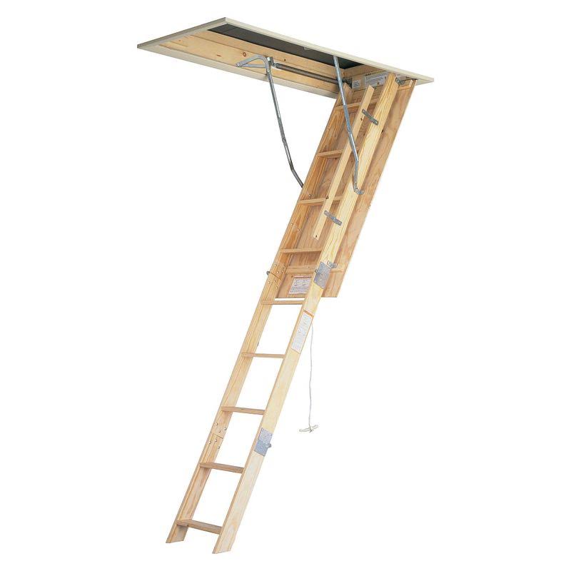Werner 8' Ceiling Wood Attic Ladder- 25