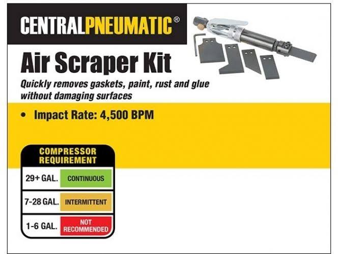Central Pneumatic Air Scraper Kit 6 Pc.